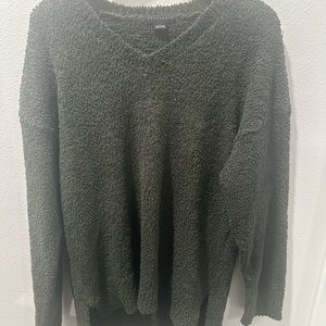 Sanctuary Women's Textured Green V-Neck Sweater